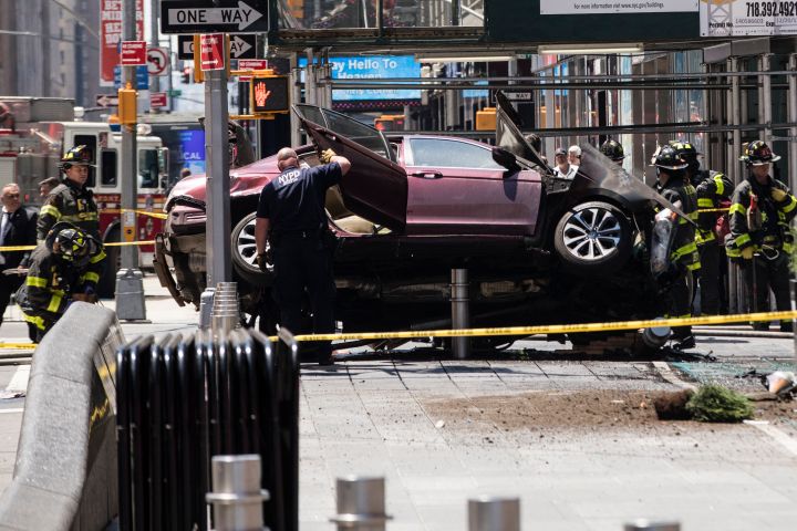 Car Plows Into Crowd Of Pedestrians In Times Square